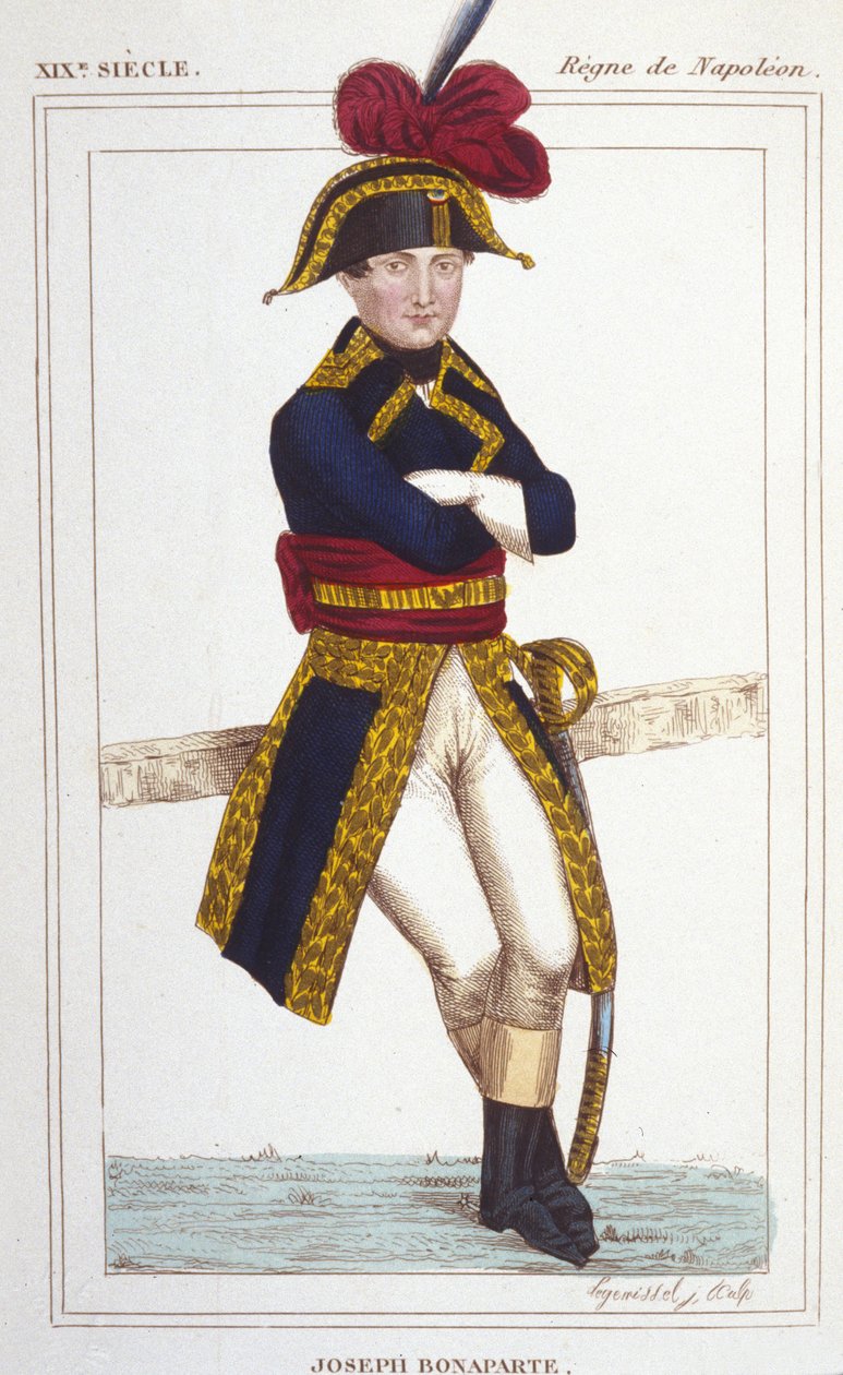 Joseph Bonaparten (1768 - 1844), Napoleon I:n veljen muotokuva vuodelta 1830 tehdyn kaiverruksen tekijältä Unknown artist