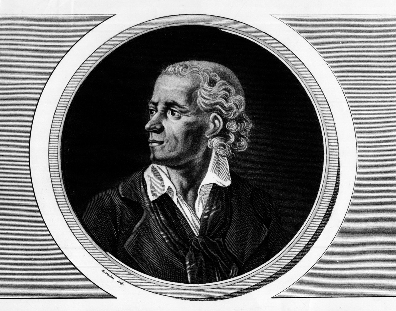 Joseph Chalierin muotokuva, ranskalainen poliitikko (1747-1793), Lyonin kommuunin syyttäjä. Kaiverrus "" Täydellinen kokoelma Ranskan vallankumouksen historiallisia maalauksia, kolme osaa.""" 1804. tekijältä Unknown artist