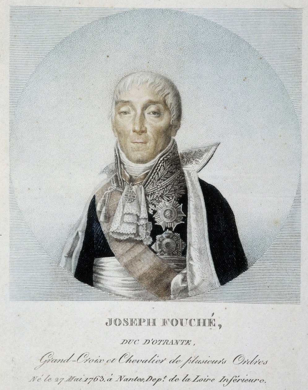 Joseph Fouché, Otranton herttua, suurristi ja useiden ritarikunnan ritari, muotokuva tekijältä Unknown artist