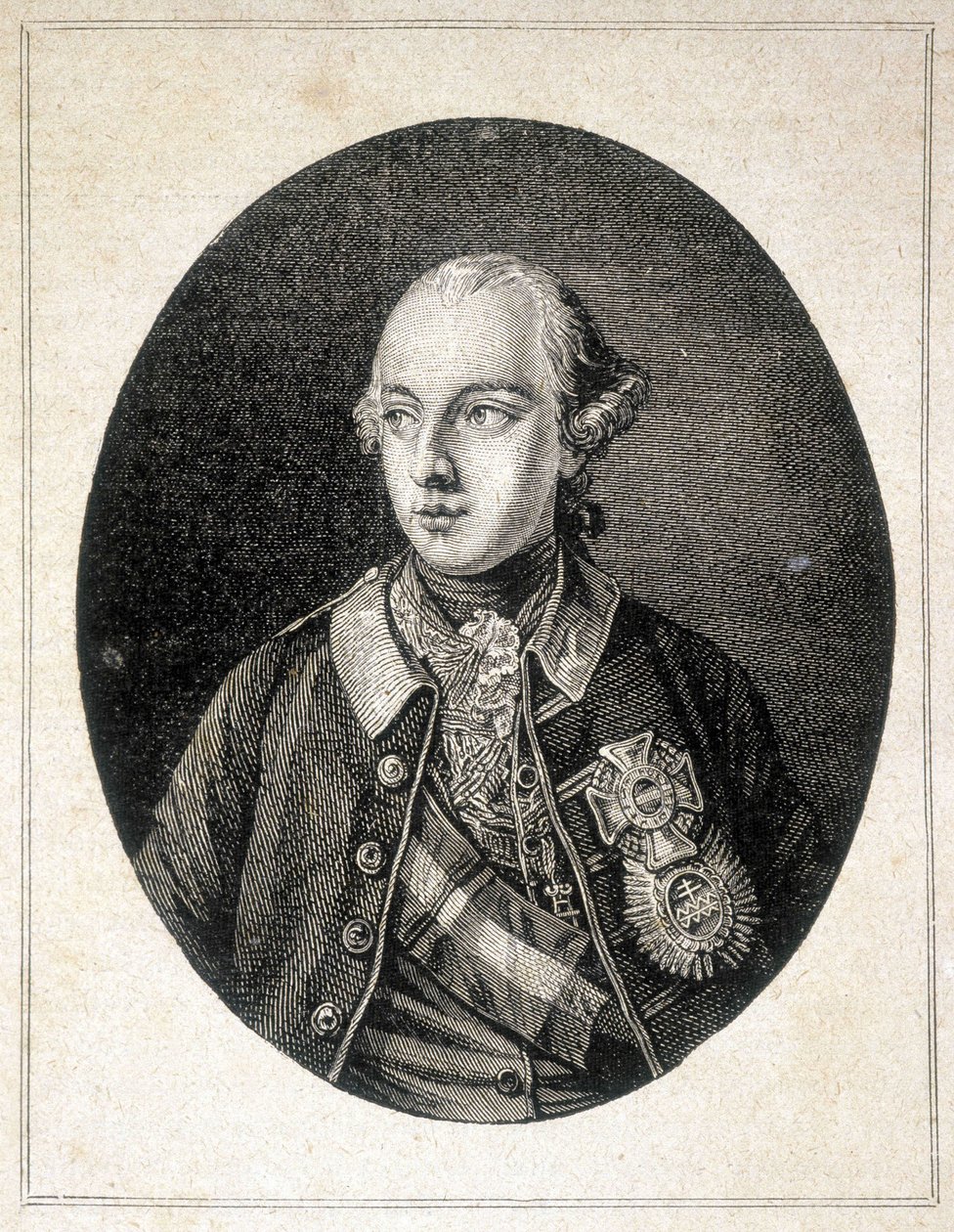 Joosef II:n, Saksan keisarin (1741 - 1790) muotokuva - teoksessa "The Contemporains", n.d. 1800-luvun lopulla. tekijältä Unknown artist