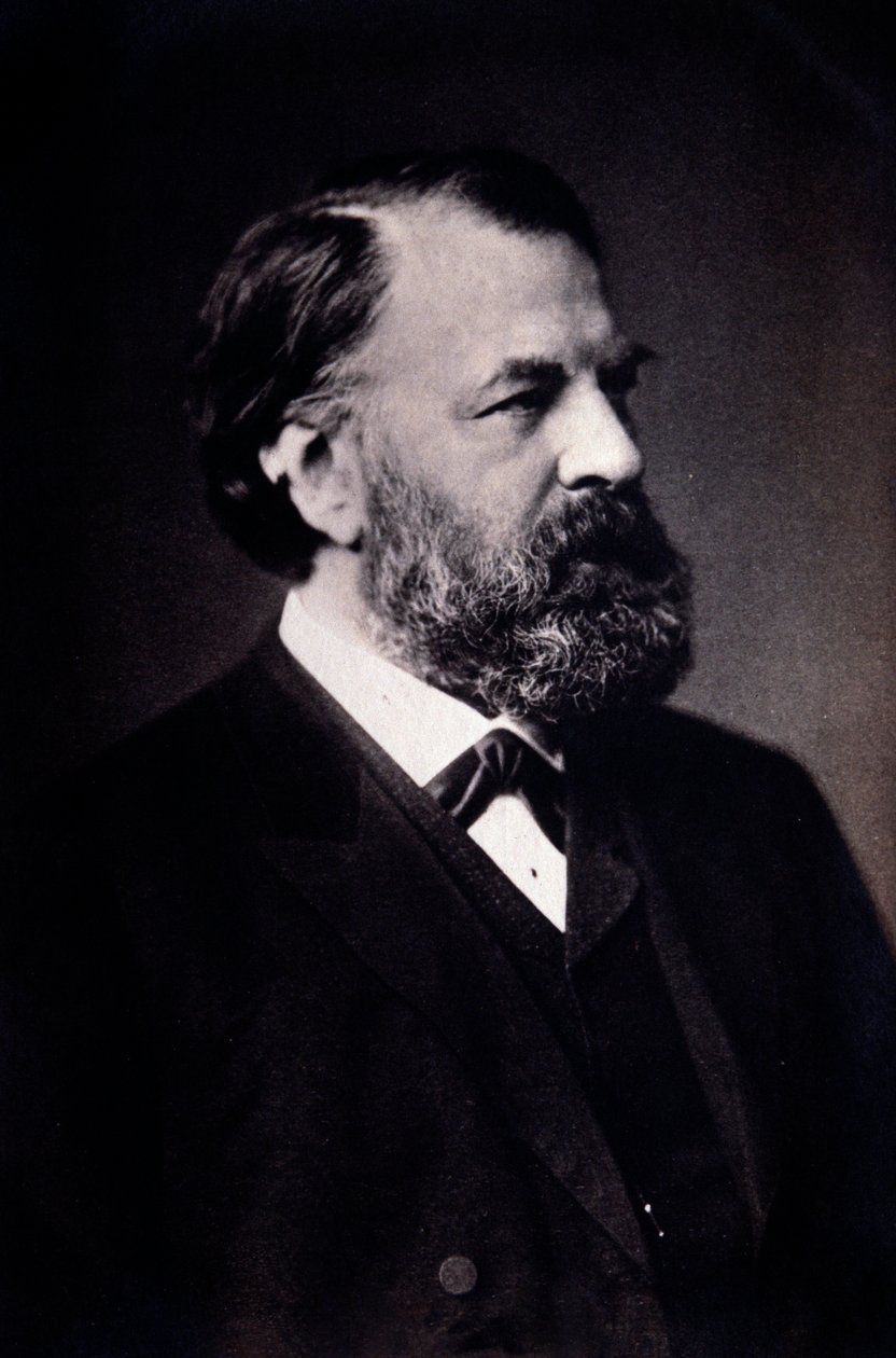 Joseph Joachimin (1831-1907) muotokuva unkarilainen viulisti, säveltäjä ja ohjaaja Valokuva. Milano, konservatorion biblioteca tekijältä Unknown artist