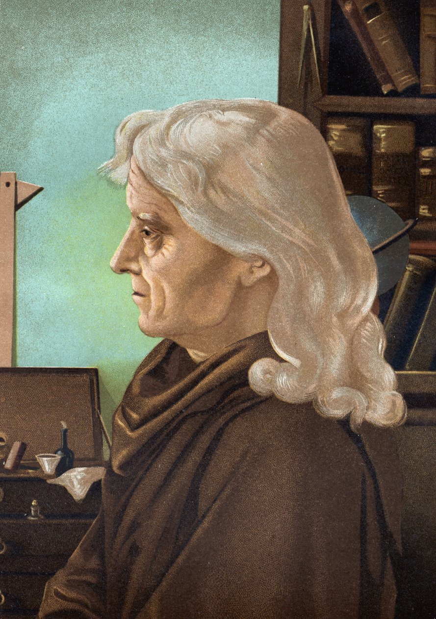 Joseph Jérôme Lefrançois de Lalanden muotokuva, ranskalainen tähtitieteilijä (1732-1807). Louis Figuierin "La Ciencia y sus Hombresista". Barcelona 1881 tekijältä Unknown artist