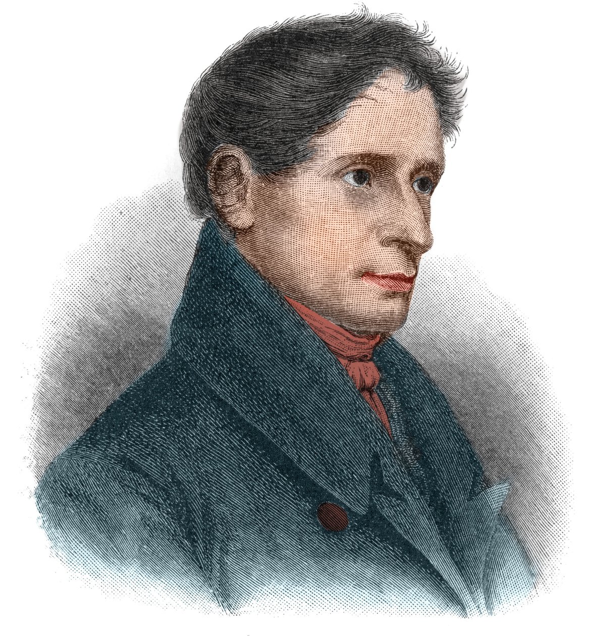 Muotokuva Joseph Karl Benedikt von Eichendorffin (1788-1857) saksalaisesta runoilijasta ja kirjailijasta. tekijältä Unknown artist