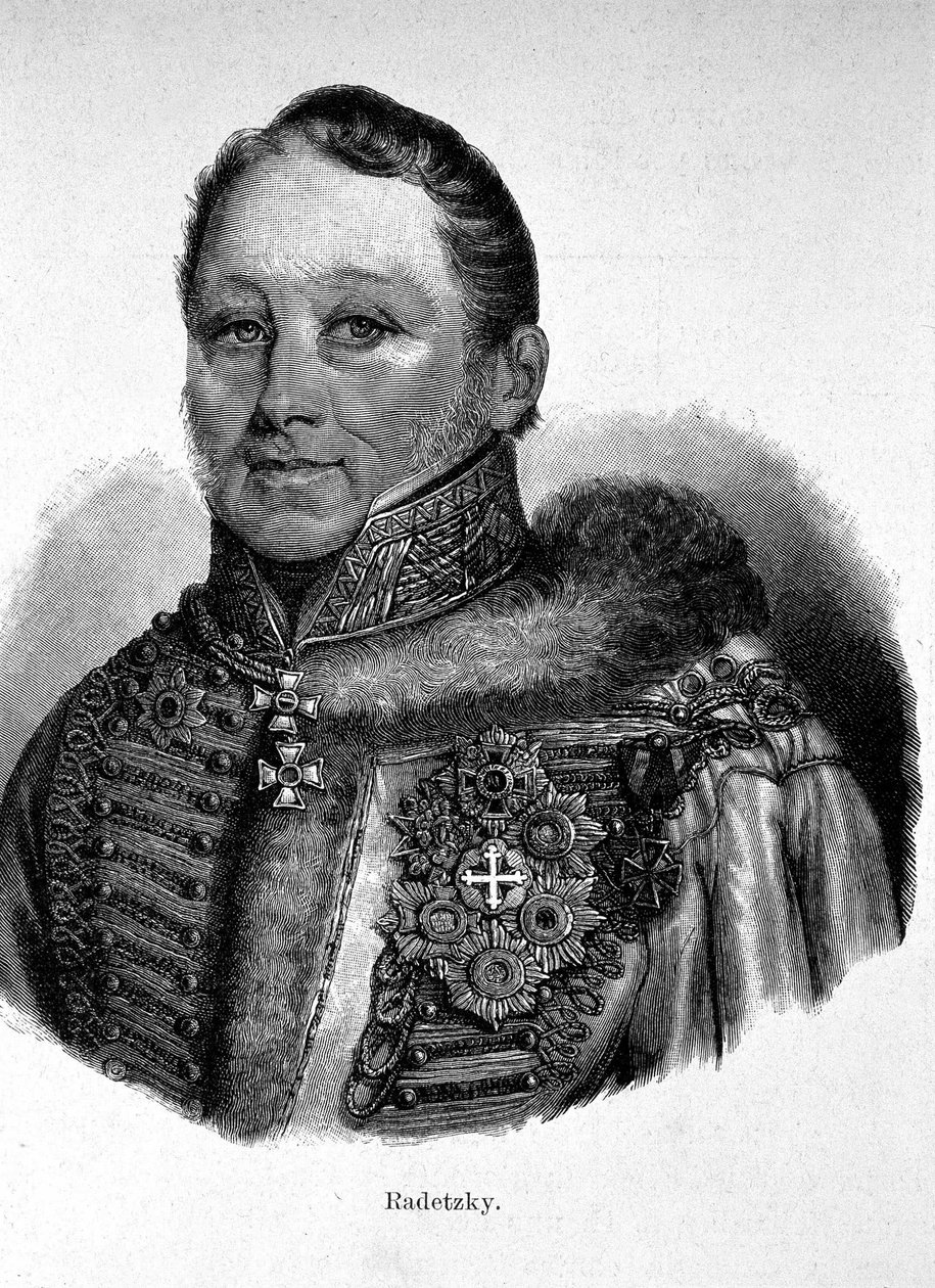 Joseph Radetzkyn, kreivi von Radetzin (1766 - 1858), Itävallan Field Marechalin muotokuva. tekijältä Unknown artist