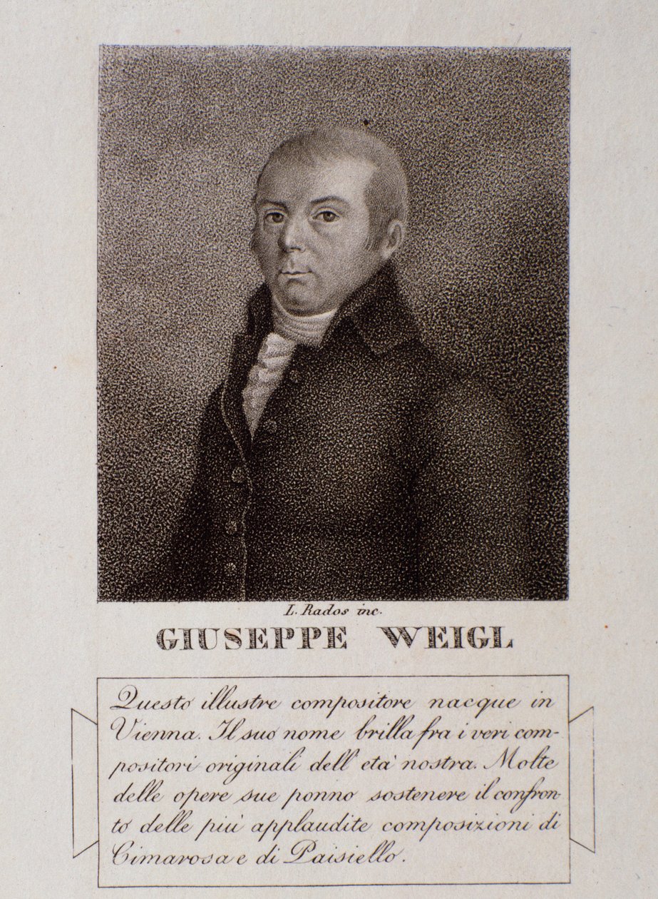 Joseph Weiglin muotokuva (kaiverrus tekijältä Unknown artist