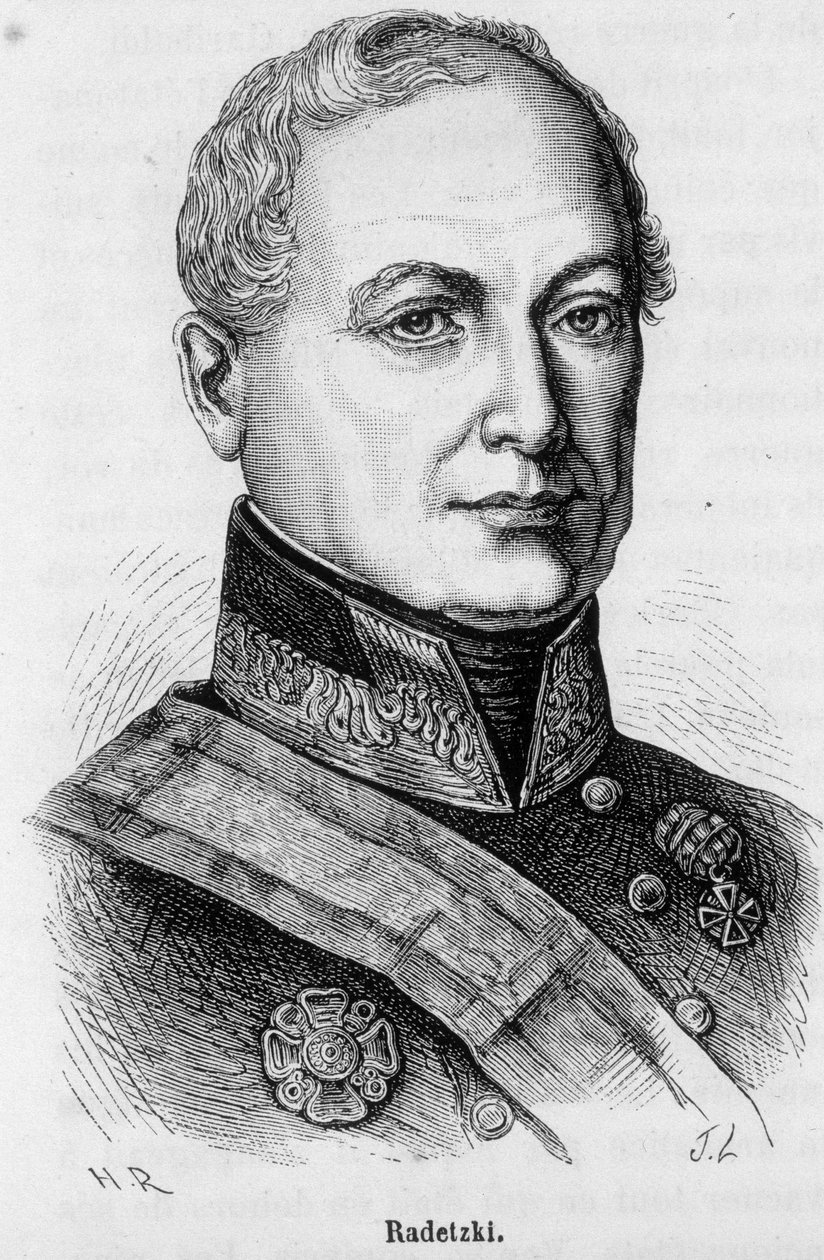 Joseph Wenzel Radetzky von Radetzin muotokuva, itävaltalainen marechal (1766-1858). tekijältä Unknown artist