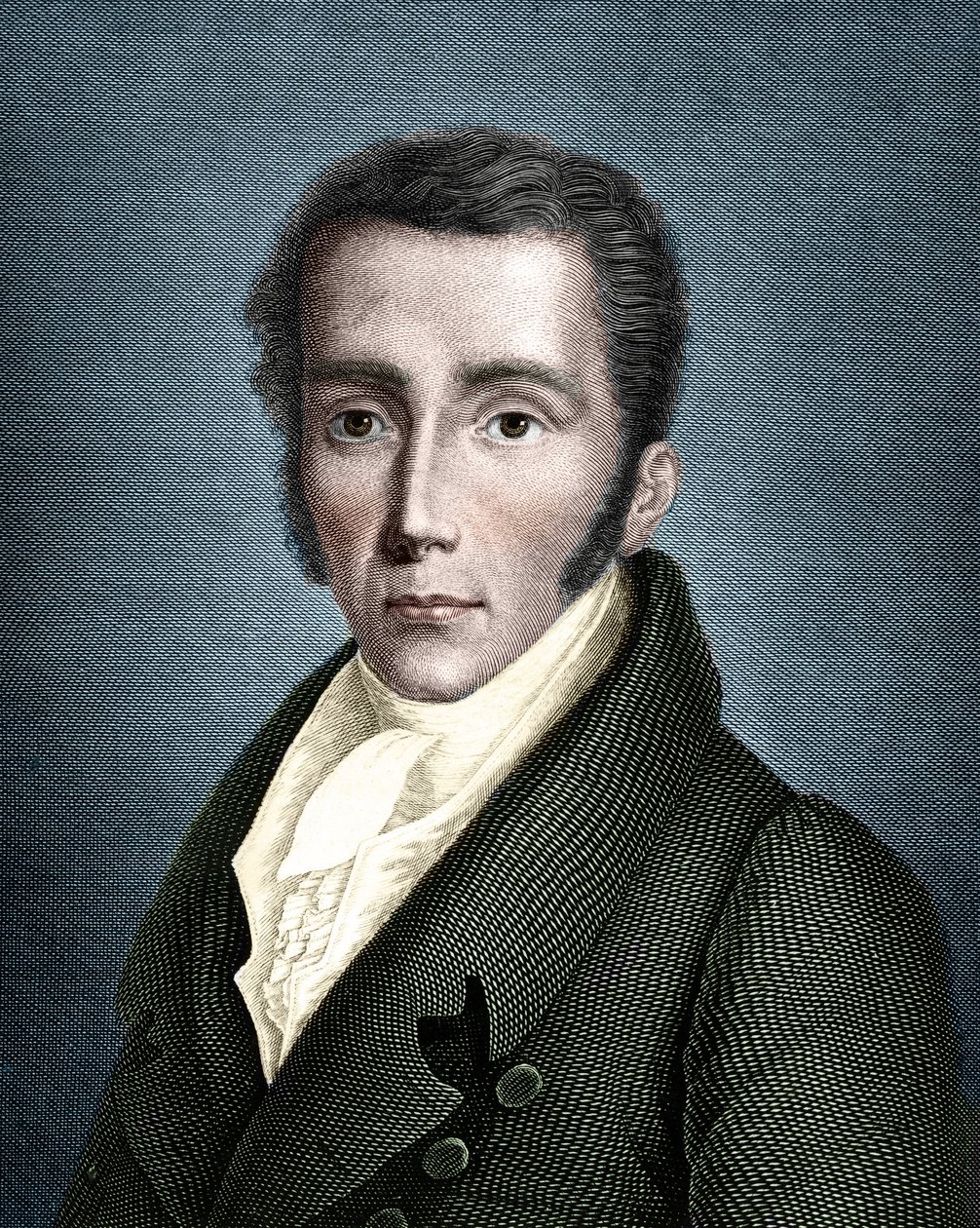 Muotokuva Joseph von Fraunhoferista (1787 - 1826), saksalainen optikko ja fyysikko, spektroskopian perustaja. tekijältä Unknown artist