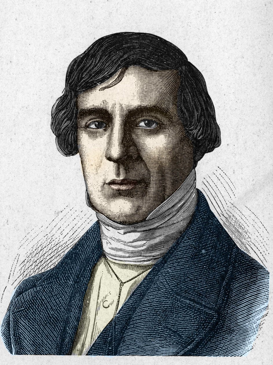 Muotokuva Jules Barthélemy Saint - Hilaire Saint Hilaire (Saint Hilaire) (1805 - 1895), ranskalainen tutkija ja poliitikko tekijältä Unknown artist