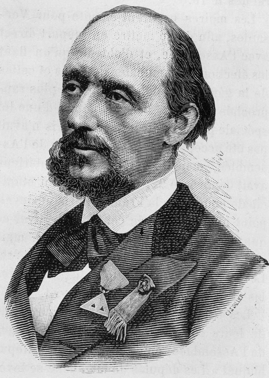 Jules Bergeretin (1839 - 1905) muotokuva. Kaiverrus 1800-luvun lopusta H. Martinin teokseen "Histoire de France". tekijältä Unknown artist