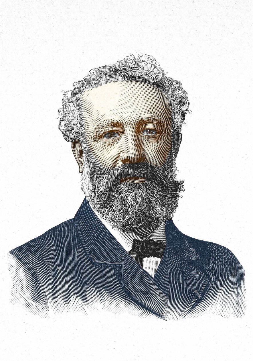 Jules Vernen muotokuva. 1800-luvun kaiverrus. tekijältä Unknown artist