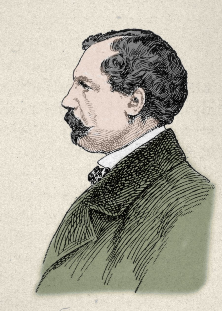 Ranskalaisen kirjailijan Jules de Goncourtin (1830-1870) muotokuva. tekijältä Unknown artist