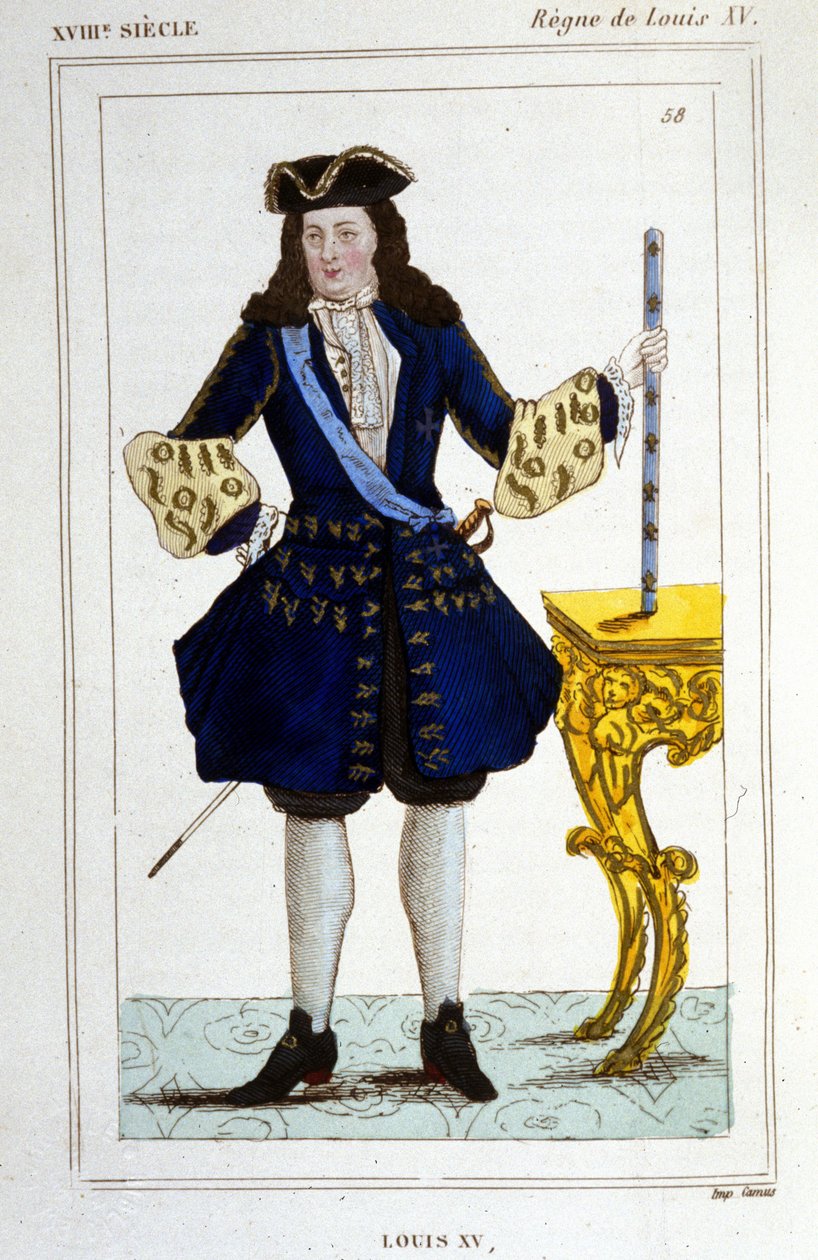 Kuningas Ludvig XV:n (1710 - 1774) muotokuva. tekijältä Unknown artist