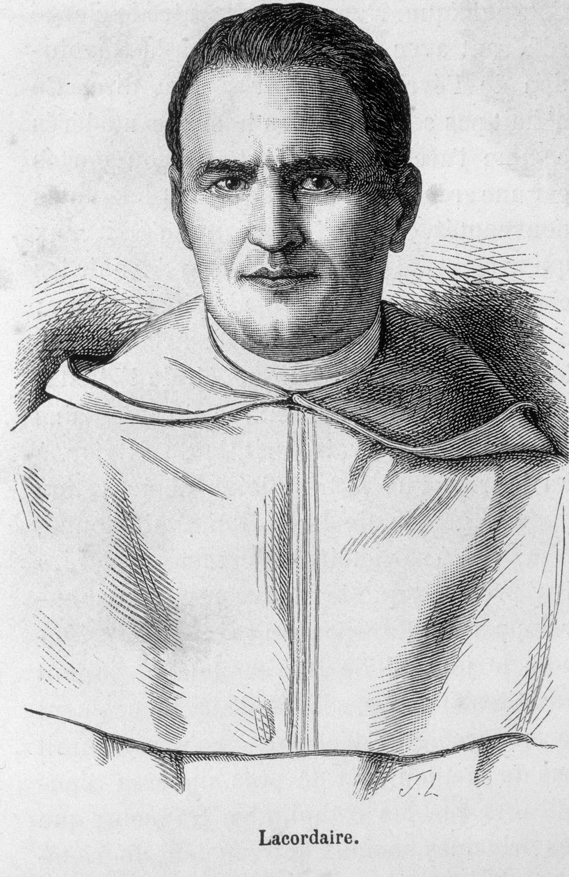 Lacordairen muotokuva, ranskalainen pappi ja dominikaaninen (1802 - 1861). tekijältä Unknown artist
