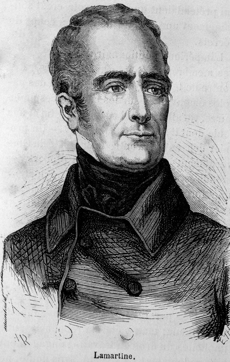 Lamartinen, ranskalaisen runoilijan (1790 - 1869) muotokuva tekijältä Unknown artist