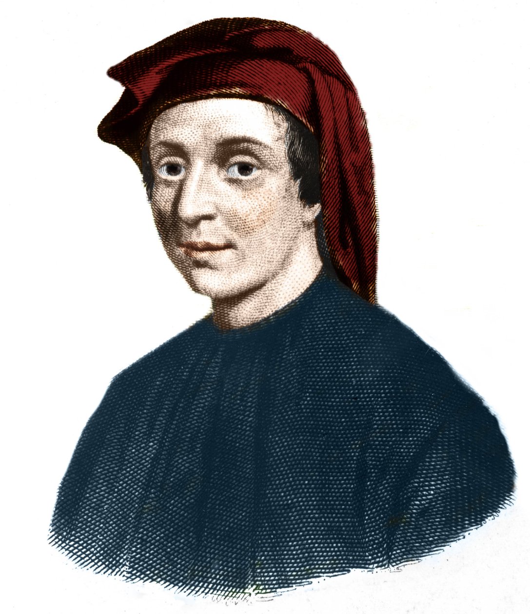 Leonardo Fibonaccin (1170-1245) muotokuva. (Leonard of Pisa). italialainen matemaatikko. tekijältä Unknown artist
