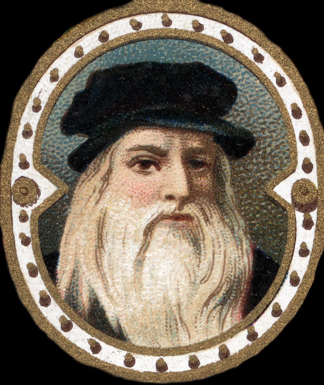 Leonardo da Vincin (1452 - 1519) muotokuva (Leonardo da Vinci). tekijältä Unknown artist