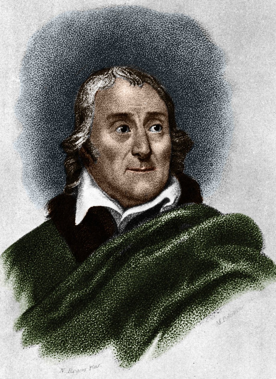 Lorenzo da Ponten (1749-1838) muotokuva juutalaista alkuperää olevasta librettististä ja italialaisesta kirjailijasta. tekijältä Unknown artist