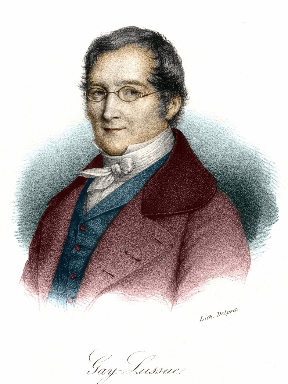 Muotokuva Louis-Joseph Gay-Lussacista (Louis Joseph Gay Lussac) (1778-1850), ranskalainen fyysikko ja kemisti. Kaiverrus 1800-luvulta. tekijältä Unknown artist