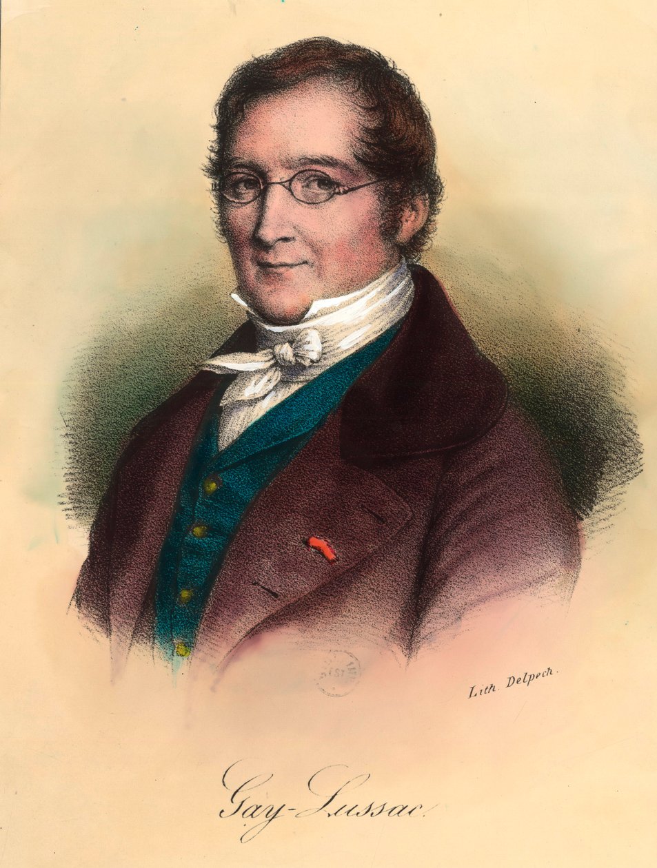 Muotokuva Louis-Joseph Gay-Lussacista (Louis Joseph Gay Lussac) (1778 - 1850), ranskalainen kemisti ja fyysikko. Kaiverrus 1800-luvulta. Yksityinen kokoelma. tekijältä Unknown artist