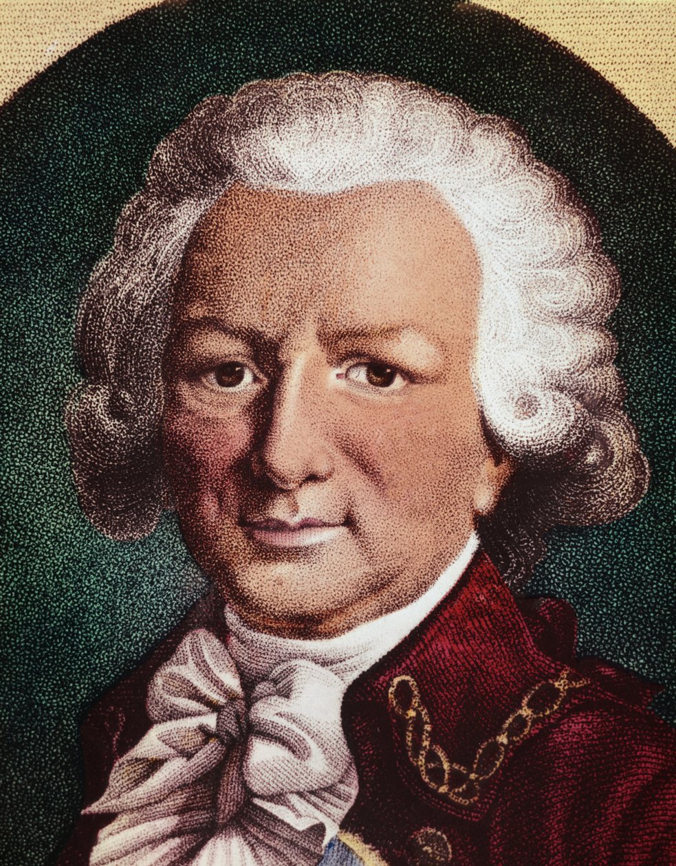 Louis Antoinen, Bougainvillen kreivin, ranskalaisen navigaattorin muotokuva (kaiverrus tekijältä Unknown artist