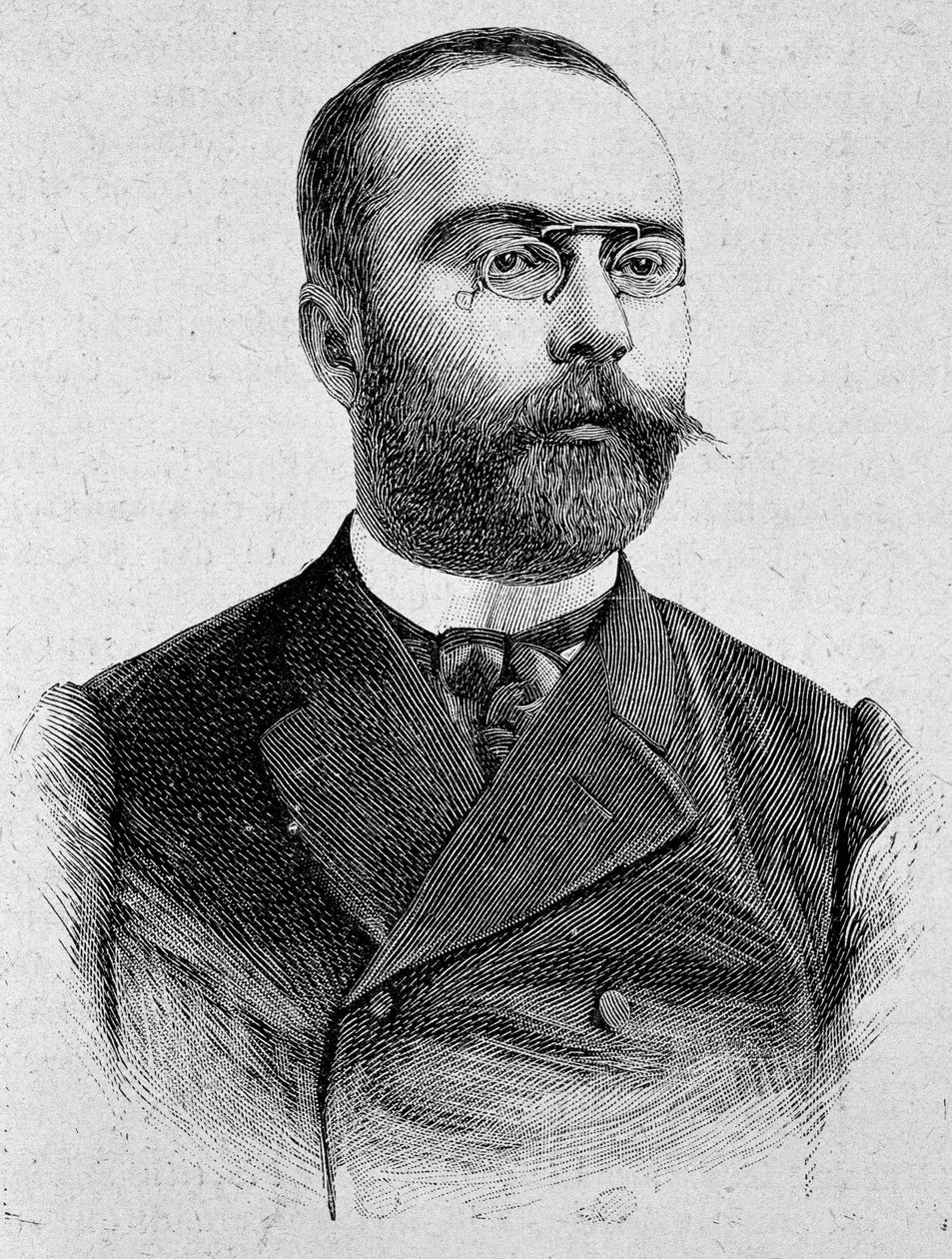 Louis Barthoun (1862 - 1934) muotokuva. Kaiverrus 1800-luvun lopusta H. Martinin teokseen "Histoire de France". tekijältä Unknown artist