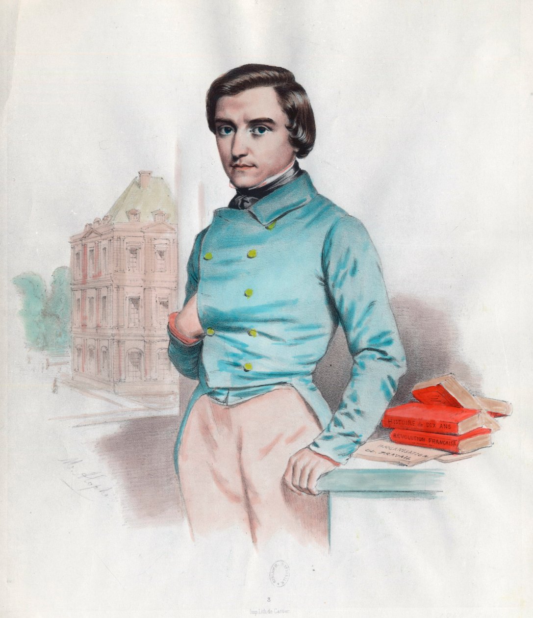 Muotokuva Louis Blancista (1811 - 1882), ranskalaisesta poliitikosta ja historioitsijasta. Kaiverrus 1800-luvulta. Yksityinen kokoelma. tekijältä Unknown artist
