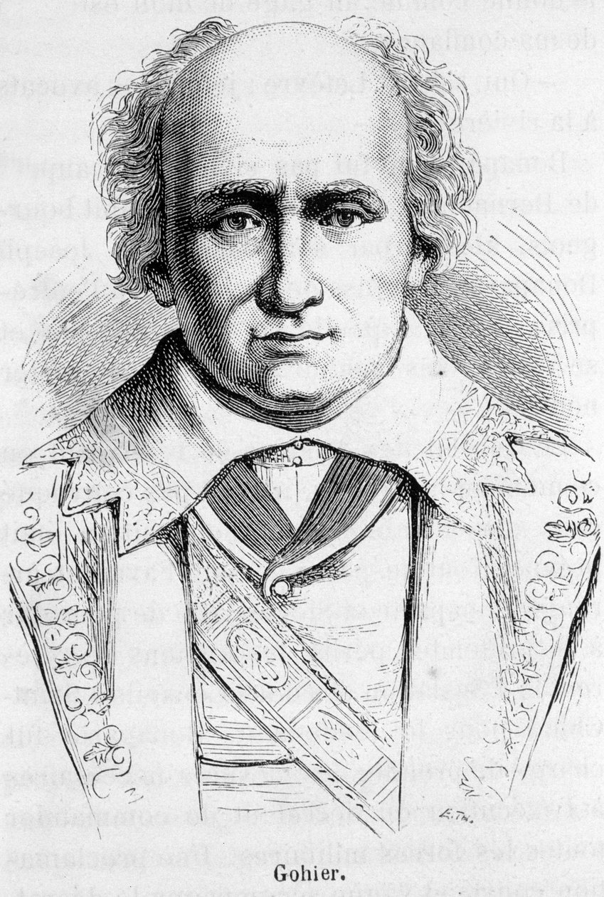 Ranskalaisen poliitikon Louis Jerome Gohierin (1746-1830) muotokuva. tekijältä Unknown artist