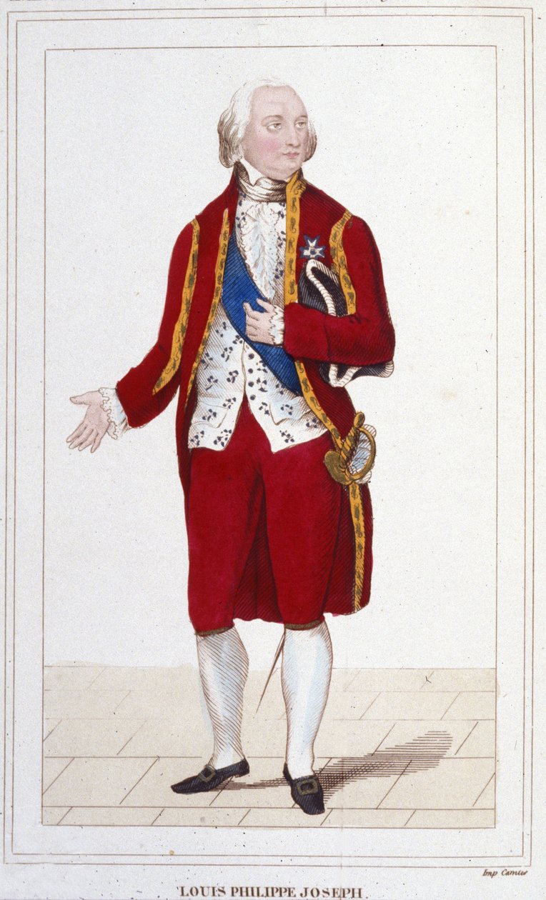Muotokuva Louis Philippe II Josephista, Orléansin ja Chartresin herttuasta, joka tunnetaan nimellä Philippe Egalité tekijältä Unknown artist