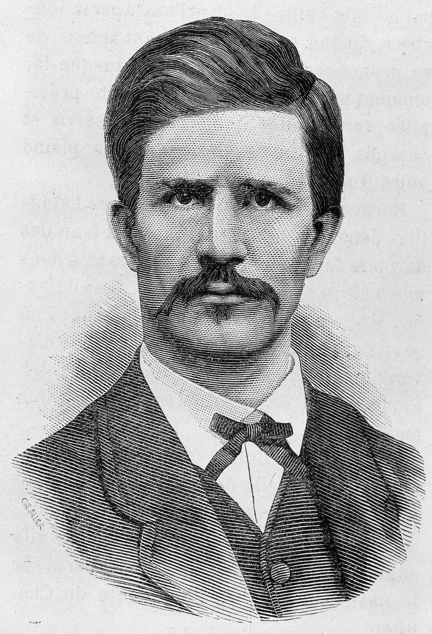 Louis Rosselin (1844-1871) muotokuva. Kaiverrus 1800-luvun lopusta H. Martinin teokseen "Histoire de France". tekijältä Unknown artist