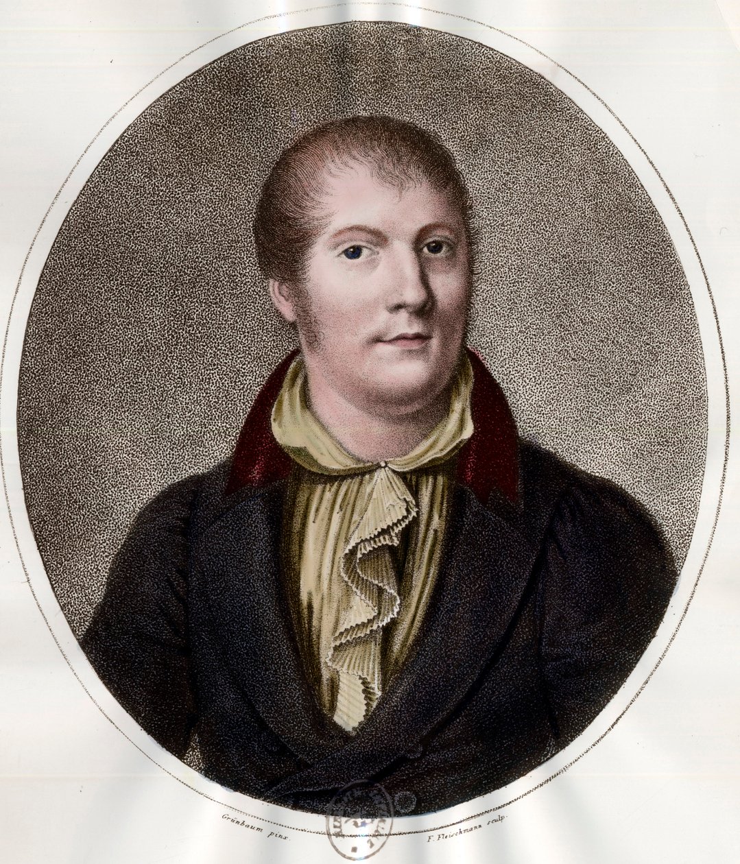Louis Spohrin (1784 - 1859), ranskalaisen muusikon muotokuva. Kaiverrus 1800-luvulta. Yksityinen kokoelma. tekijältä Unknown artist