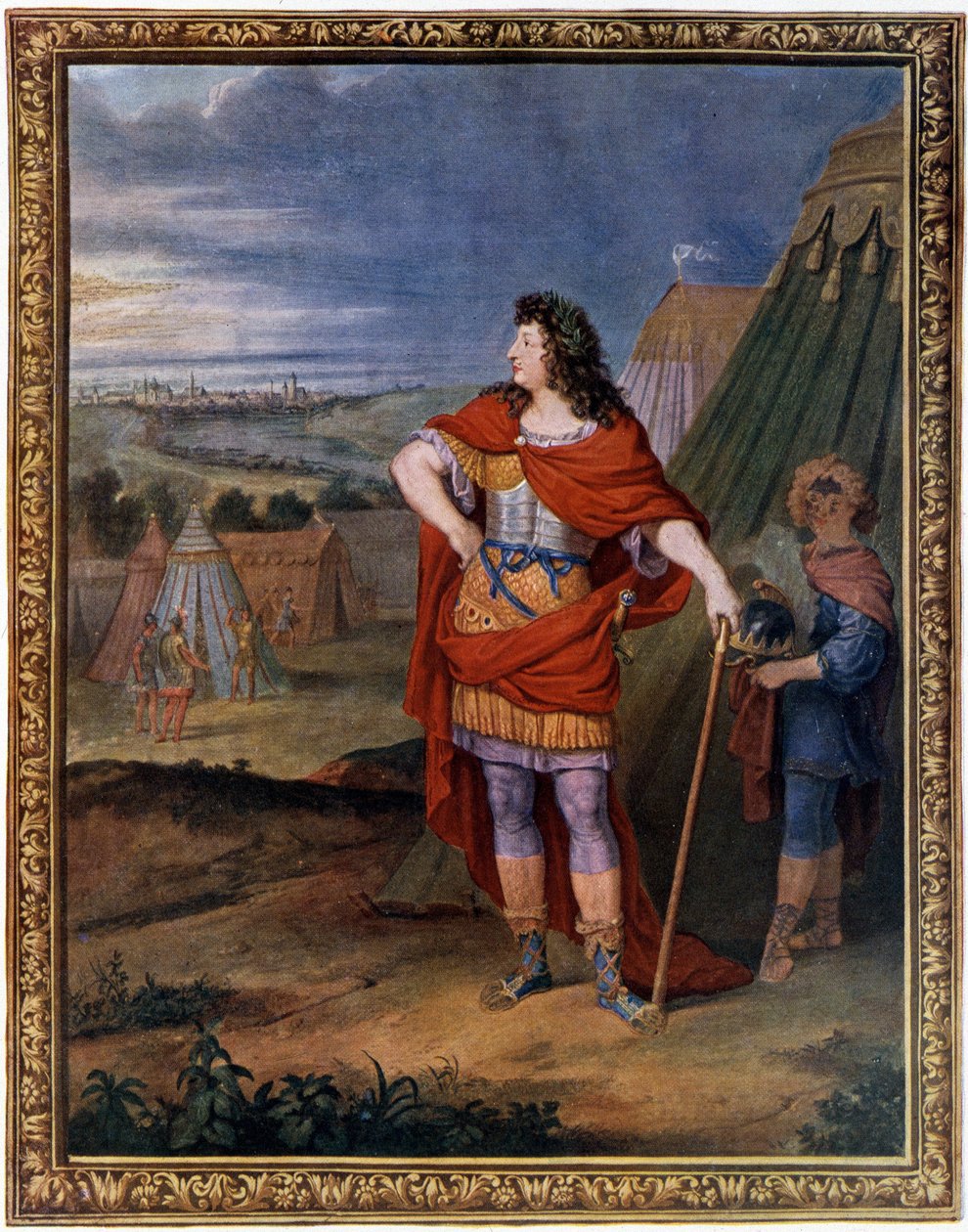Ludvig XIV:n muotokuva Rooman keisariksi pukeutuneena. tekijältä Unknown artist