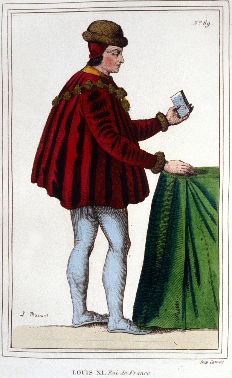 Ludvig XI:n (1423 - 1483), Ranskan kuninkaan muotokuva. tekijältä Unknown artist