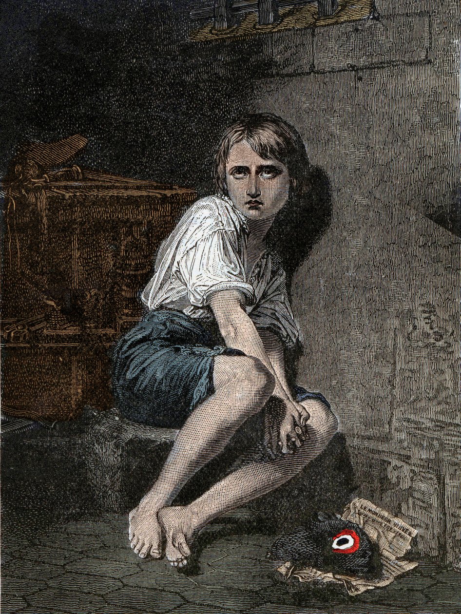 Ludvig XVII:n (1785-1795) muotokuva temppelivankilassa Pariisissa” tekijältä Unknown artist