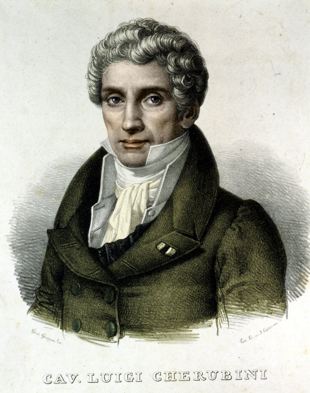 Luigi Cherubinin (1760-1842), italialaisen säveltäjän muotokuva. tekijältä Unknown artist