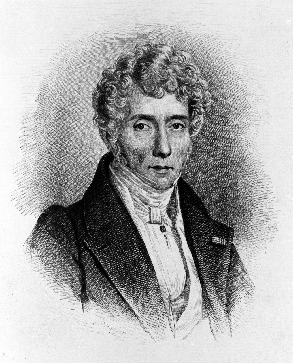 Luigi Cherubinin (1760-1842), italialaisen säveltäjän muotokuva. tekijältä Unknown artist