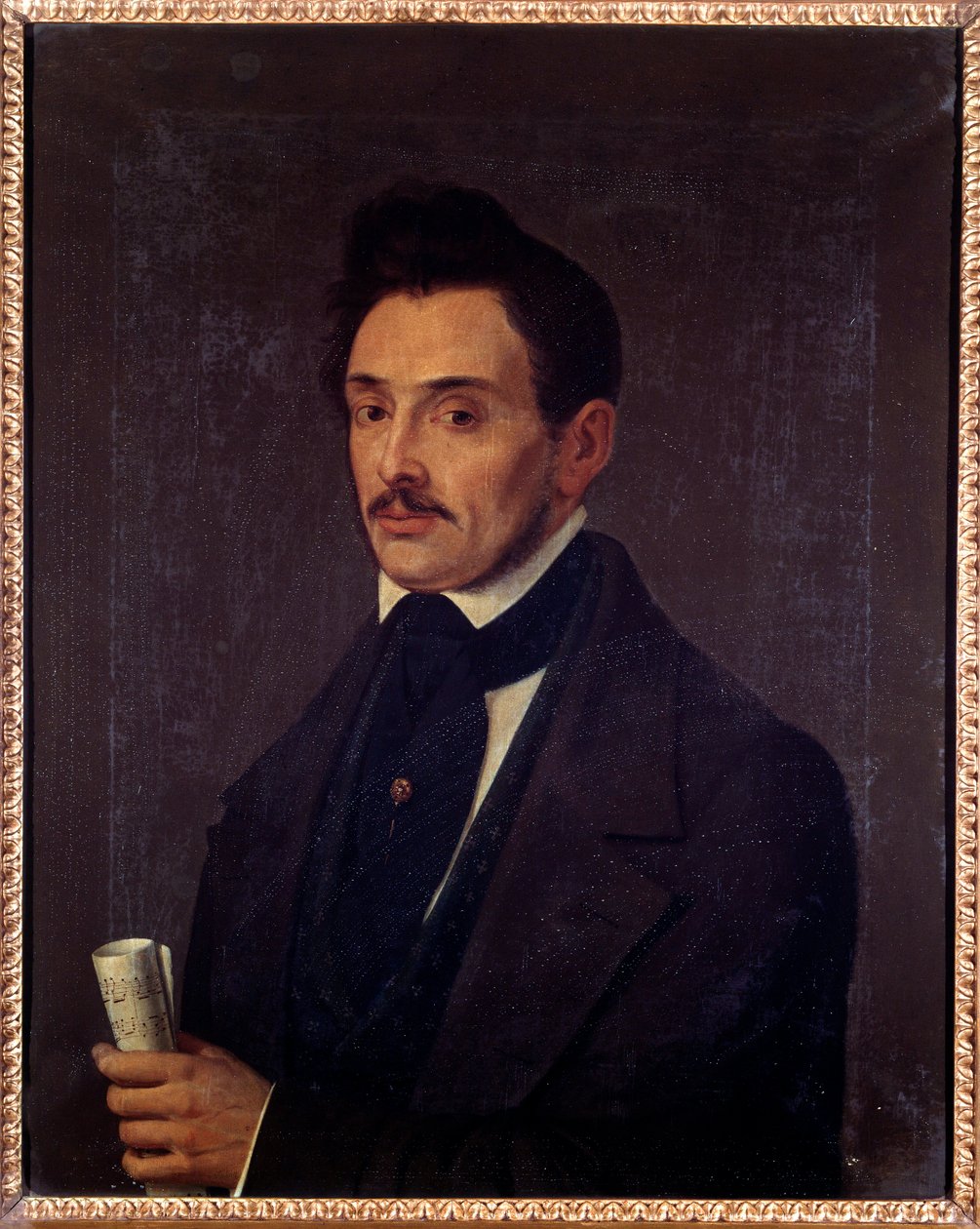 Luigi Ghirellin (1800-luvulla) basisti Anonyymi maalaus muotokuva. 1800-luvulla. Bologna, kansalaismusiikin bibliografinen museo. tekijältä Unknown artist