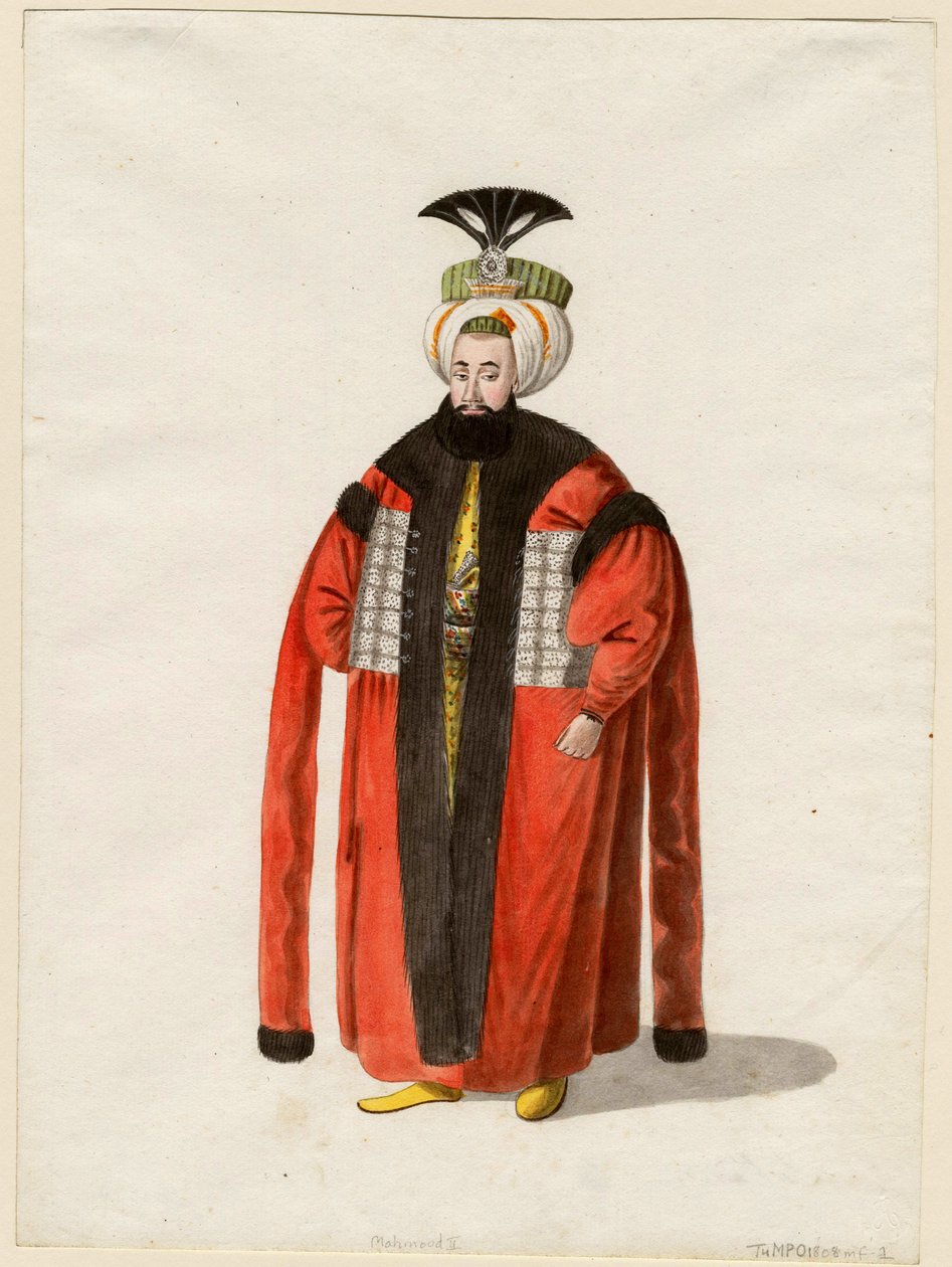Mahmud II:n muotokuva (1785-1839) tekijältä Unknown artist