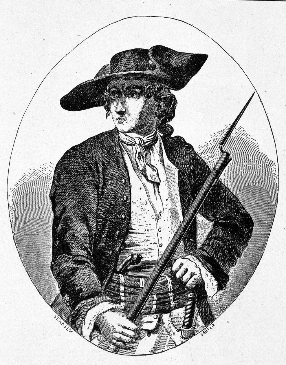 Mandrinin muotokuva - kaiverrus tekijältä Unknown artist