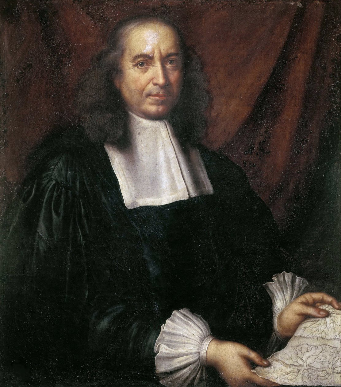 Anonymousin muotokuva Marcello Malpighista (1628-1694). Öljy kankaalle, Mitat: 85x72. Galleria Borghese, Rooma tekijältä Unknown artist