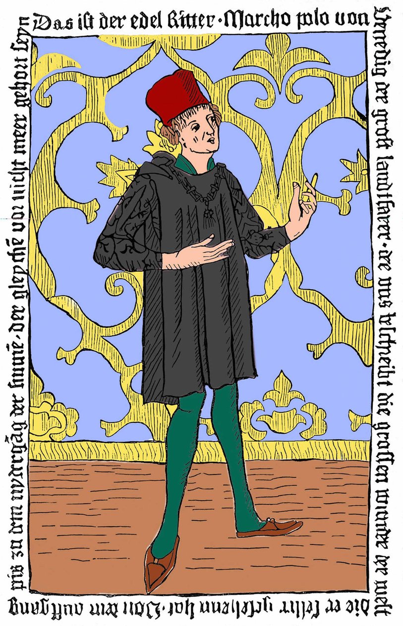 Marco Polon muotokuva (v. 1254 - 1324) tekijältä Unknown artist