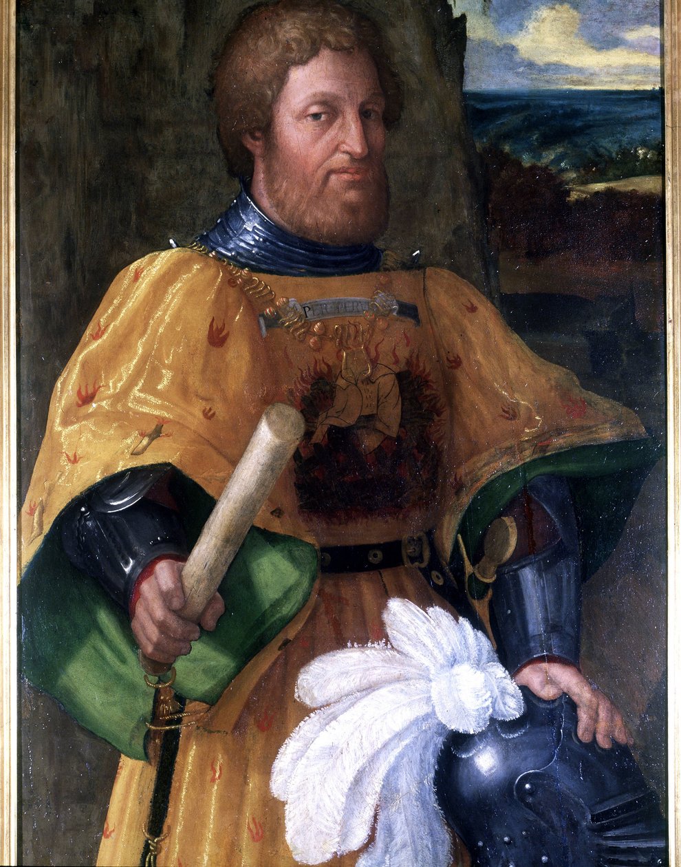 Muotokuva Marcoantonio Colonnasta, kenraalista, joka osallistui Lepanten (Lepanton) taisteluun vuonna 1571. Painting sd. epoc.Naval Academy of Leghorn tekijältä Unknown artist