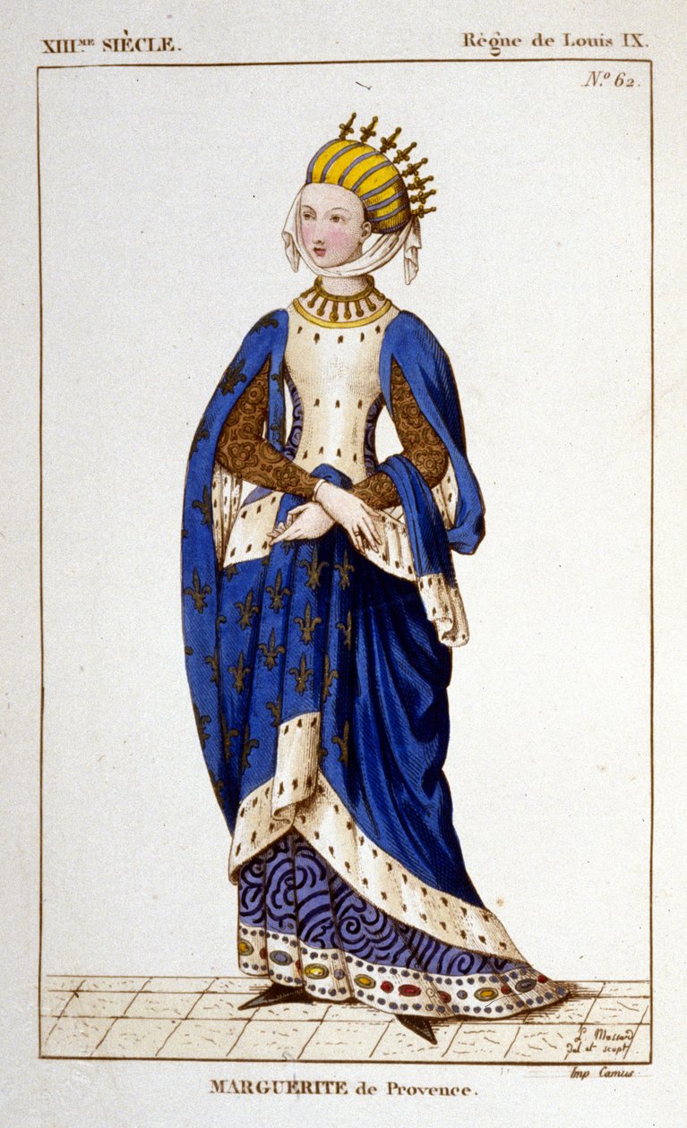 Muotokuva Marguerite de Provencesta (1221 - 1295), Ranskan kuningattaresta. tekijältä Unknown artist