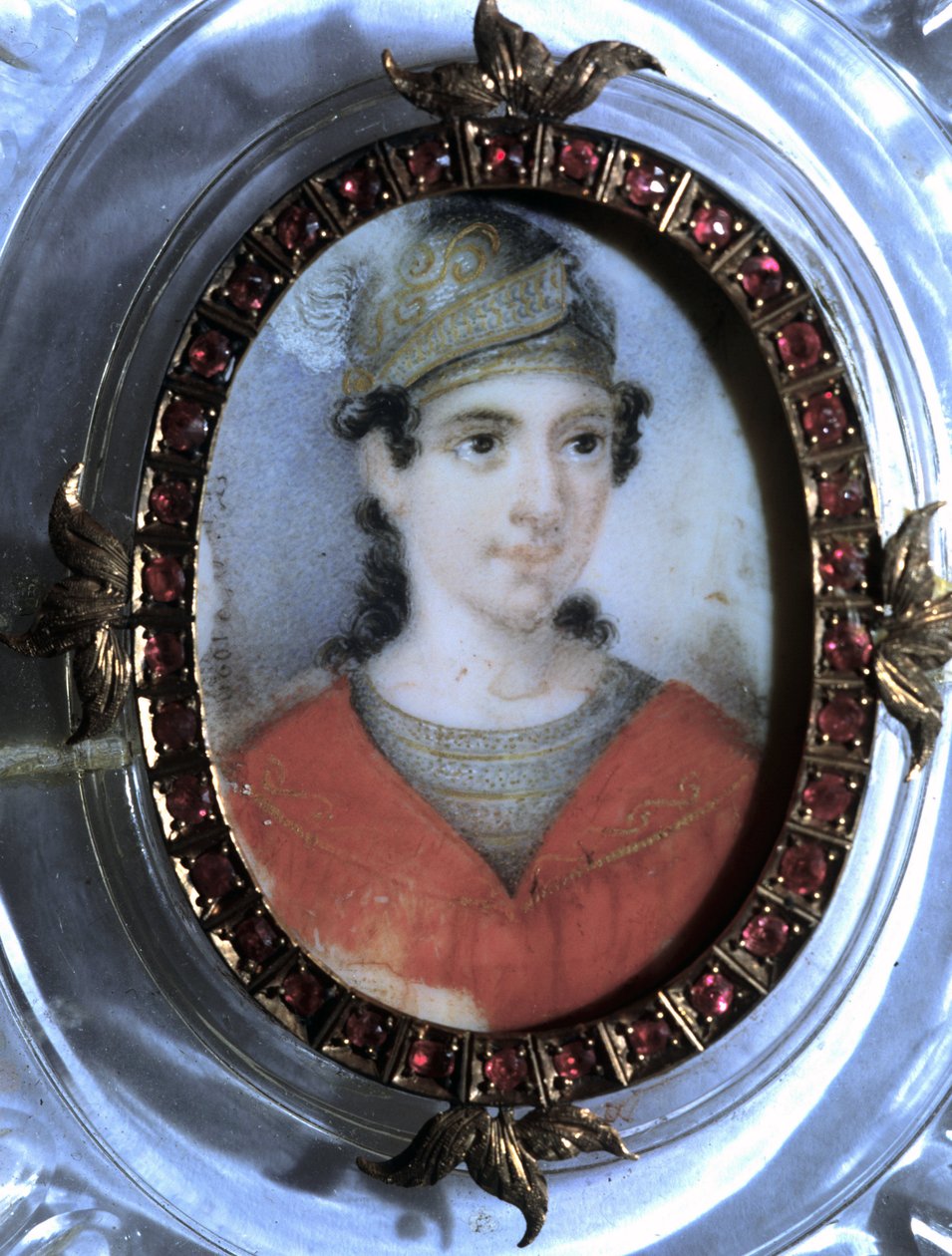 Muotokuva Maria Garciasta nimeltä Malibran (1808-1836) laulaja. Nimetön 1800-luvun miniatyyri. tekijältä Unknown artist