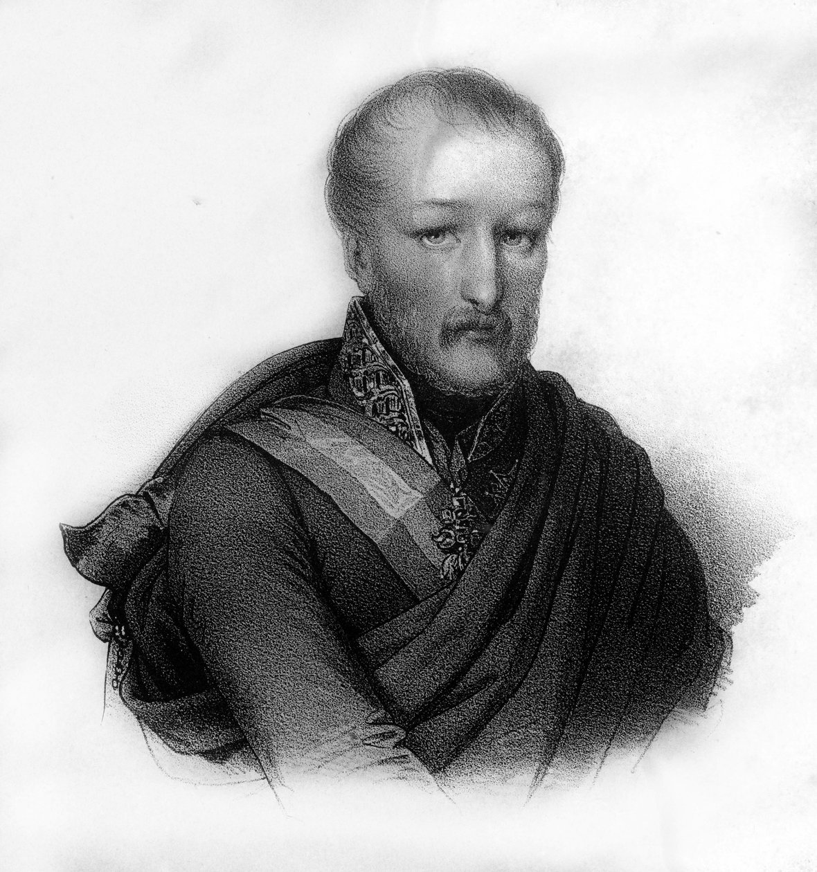 Maria José Isidoro de Bourbon, espanjalaisen lapsen Don Carlos (1788 - 1855) muotokuva, kaiverrus 1800-luvulta tekijältä Unknown artist