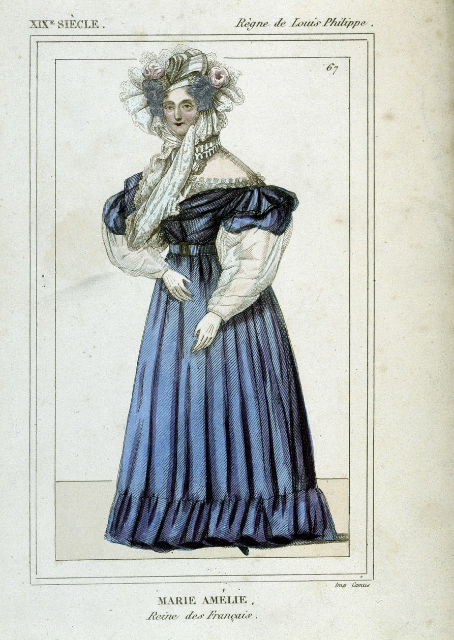 Muotokuva Marie Amelie de Bourbonista (1782 - 1866), Ranskan kuningatar, Louis Philippe I:n vaimo. tekijältä Unknown artist