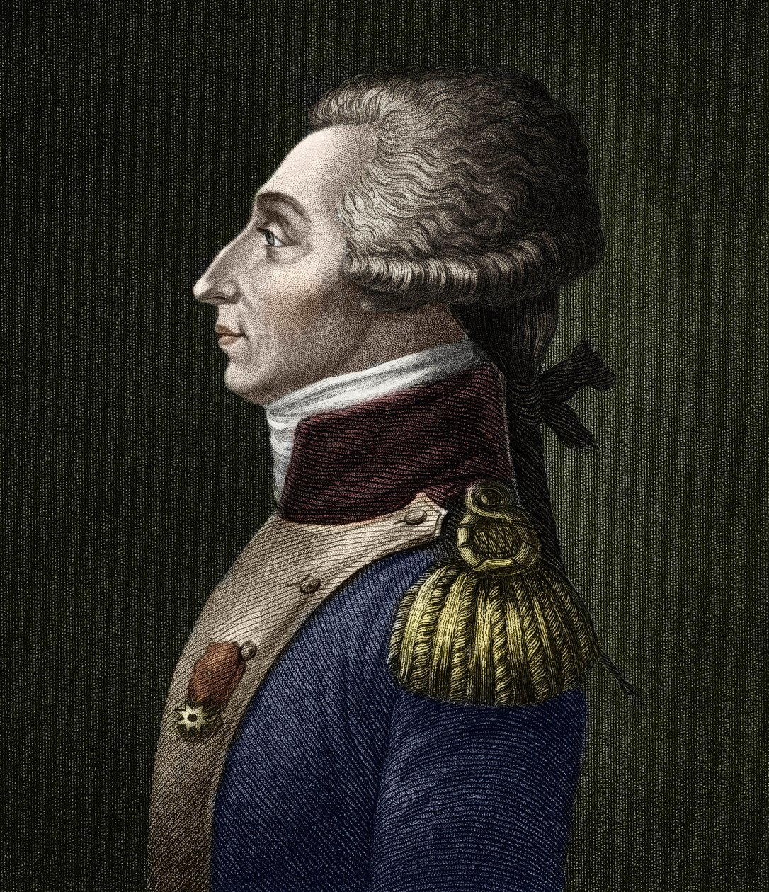 Muotokuva Marie Joseph Gilbert Motie Motierista, markiisi de Lafayettesta (1757-1834), ranskalaisesta aristokraatista ja armeijasta. tekijältä Unknown artist