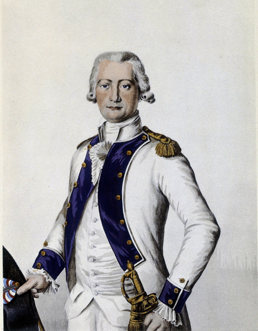 Forezin rykmentin kapteenin markiisi de Lostangesin muotokuva vuonna 1786. tekijältä Unknown artist