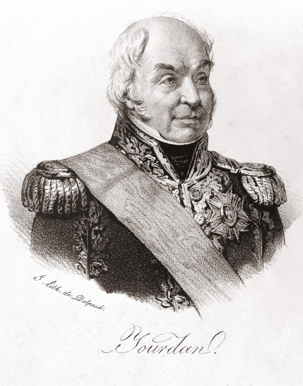 Marsalkka Jean Baptiste Jourdanin (1762 - 1833) muotokuva. tekijältä Unknown artist