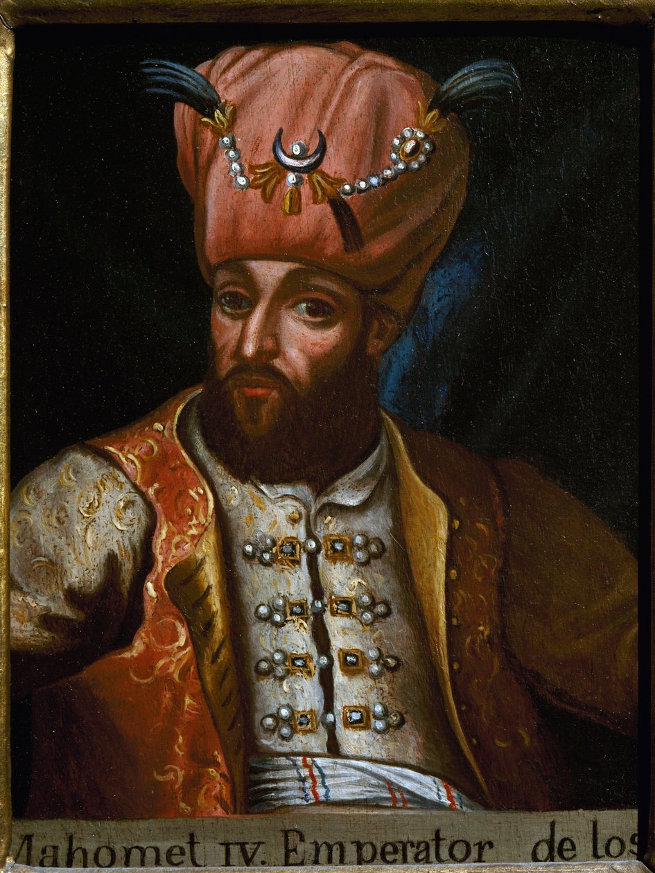Metsästäjäksi kutsutun Mehmed IV:n muotokuva, Ottomaanien valtakunnan sulttaani tekijältä Unknown artist