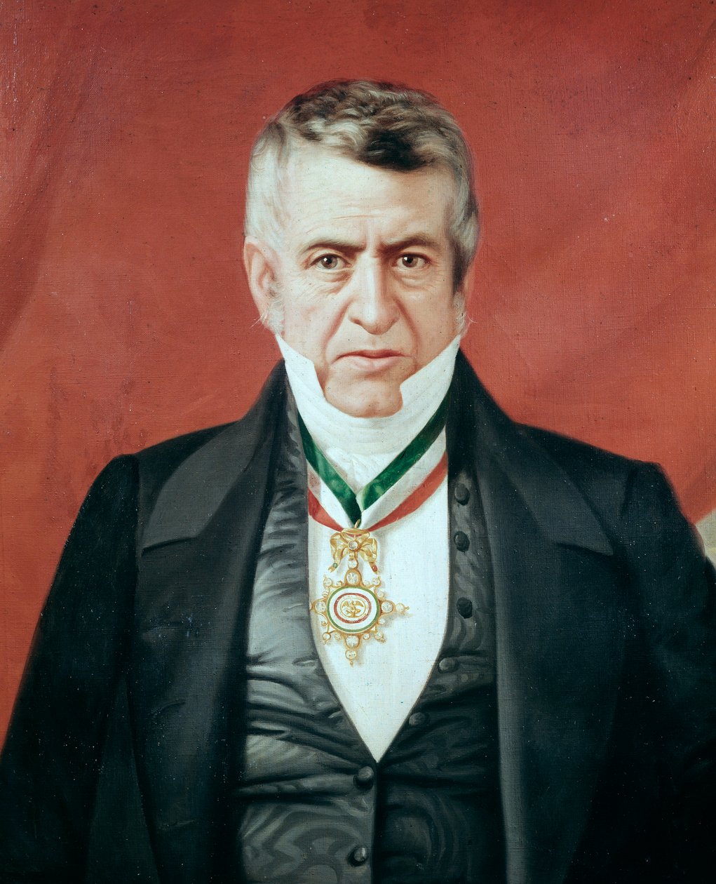 Meksikon presidentin Jose Manuel de la Pena y Penan (1789-1850) muotokuva Anonyymi maalaus, n. 1847-1848 Kansallinen historiallinen museo, Chateau de Chapultepec Meksiko tekijältä Unknown artist
